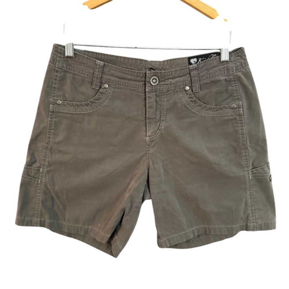 Kuhl Mountain Culture Gray Hiking Utility Shorts Womens Size 8 Stretch Outdoor